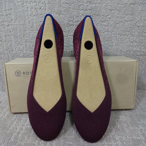 Rothys The Flat Fig Phyton Round Toe Slip on Flats Shoes Multiple Sizes - Picture 2 of 11